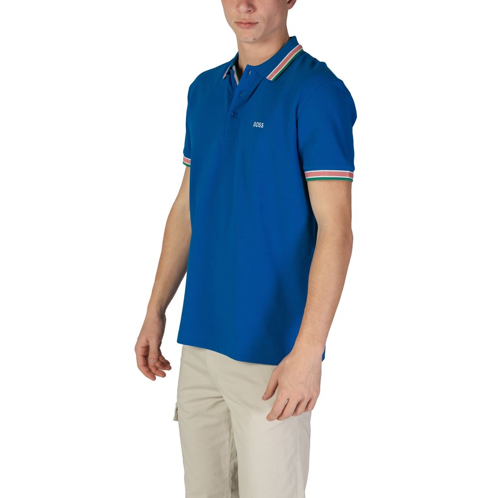 Hugo Boss Blue Cotton Polo Shirt - Model 10241663 50469055
