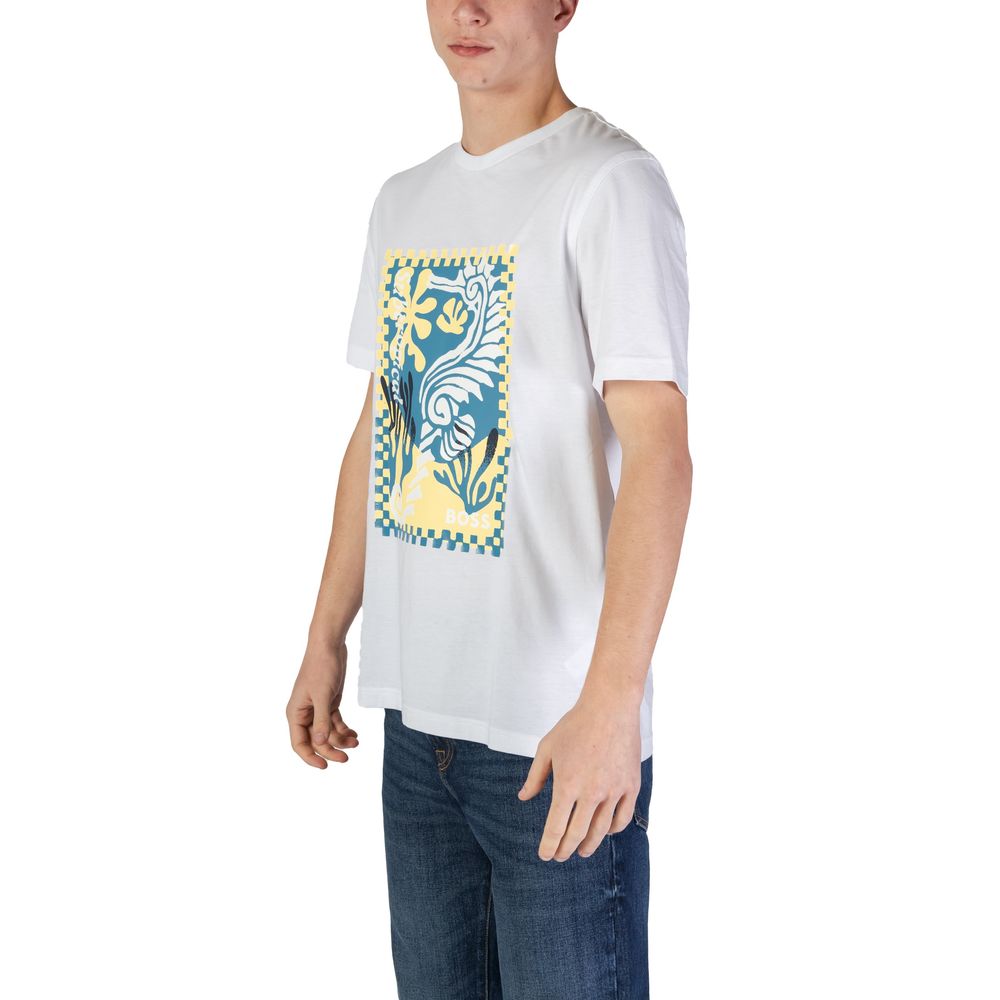 Classic White Cotton T-Shirt for Men