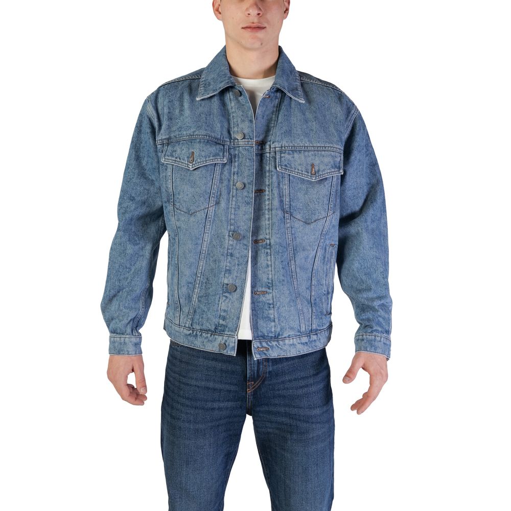 Hugo Boss Light Blue Cotton Denim Jacket for Men