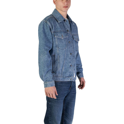Hugo Boss Light Blue Cotton Denim Jacket for Men