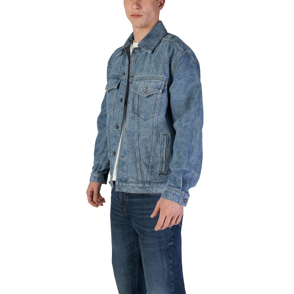 Hugo Boss Light Blue Cotton Denim Jacket for Men