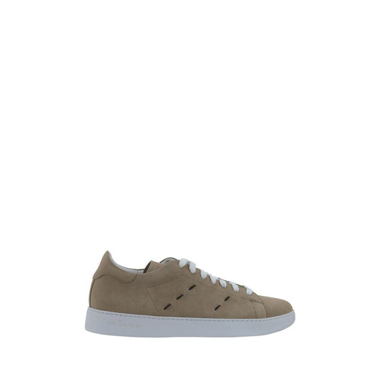 Kiton - Men's Beige Leather Sneakers