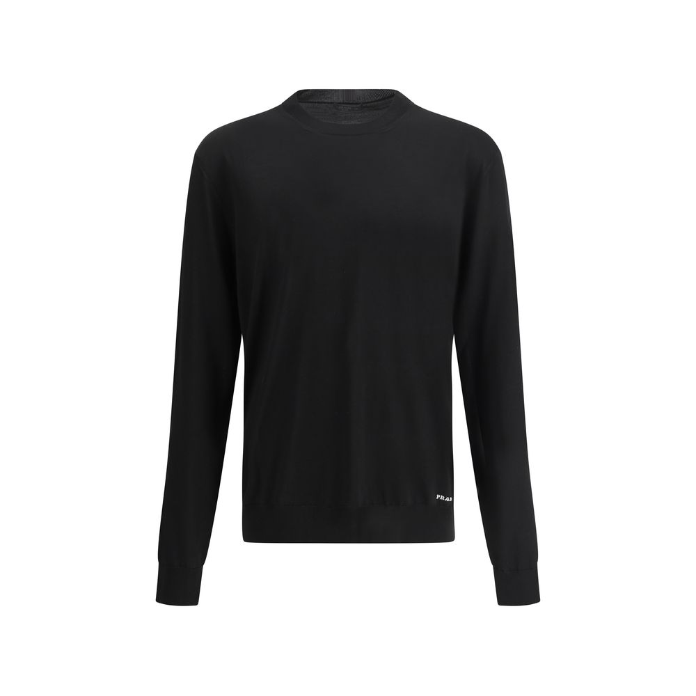 Prada - Men's Black Recycled Silk Sweater