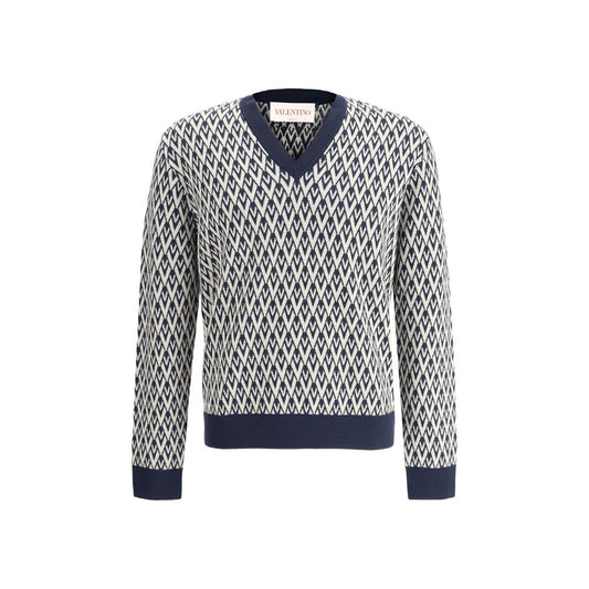 Valentino Men's Virgin Wool V-Neck Sweater