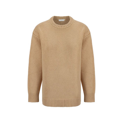 Chloé Cashmere Sweater in Beige with Ribbed Details