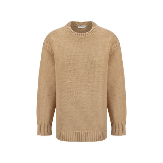 Chloé Cashmere Sweater in Beige with Ribbed Details