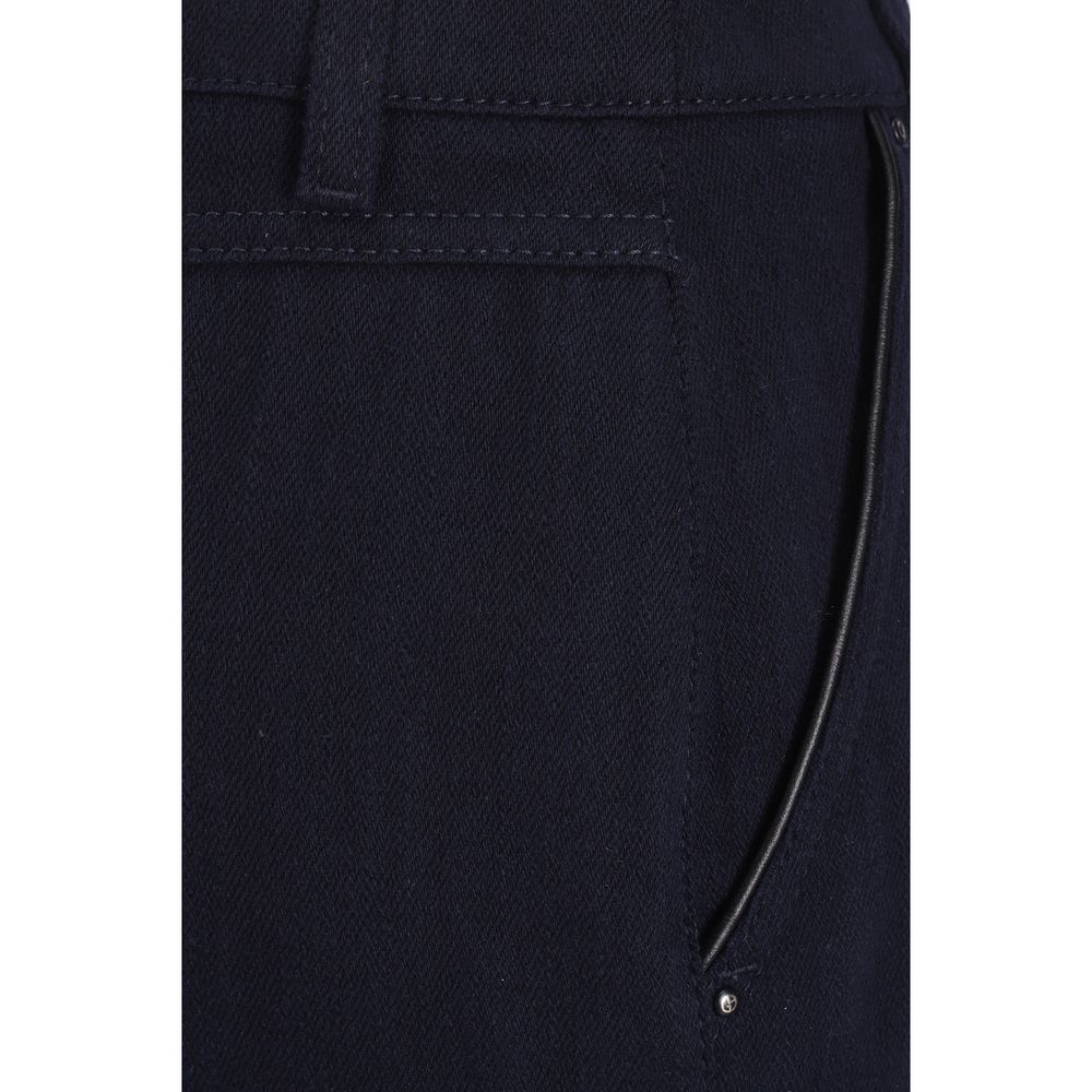 Giorgio Armani Blue Cotton Midi Skirt