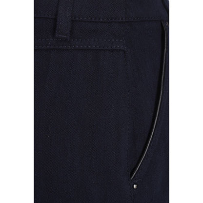Giorgio Armani Blue Cotton Midi Skirt