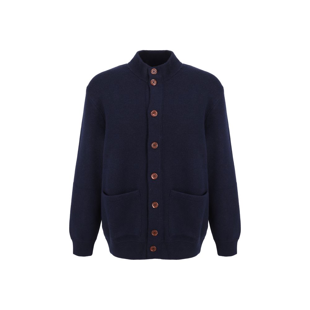 Brunello Cucinelli - Men's Blue Virgin Wool Cardigan