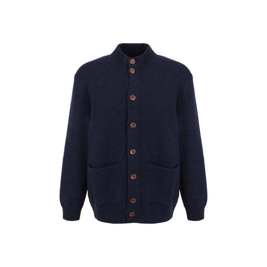 Brunello Cucinelli - Men's Blue Virgin Wool Cardigan