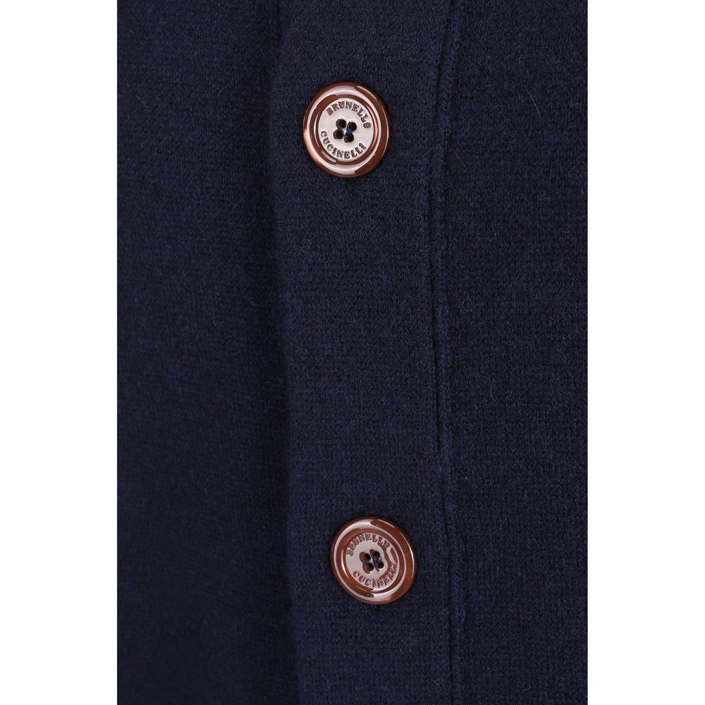 Brunello Cucinelli - Men's Blue Virgin Wool Cardigan