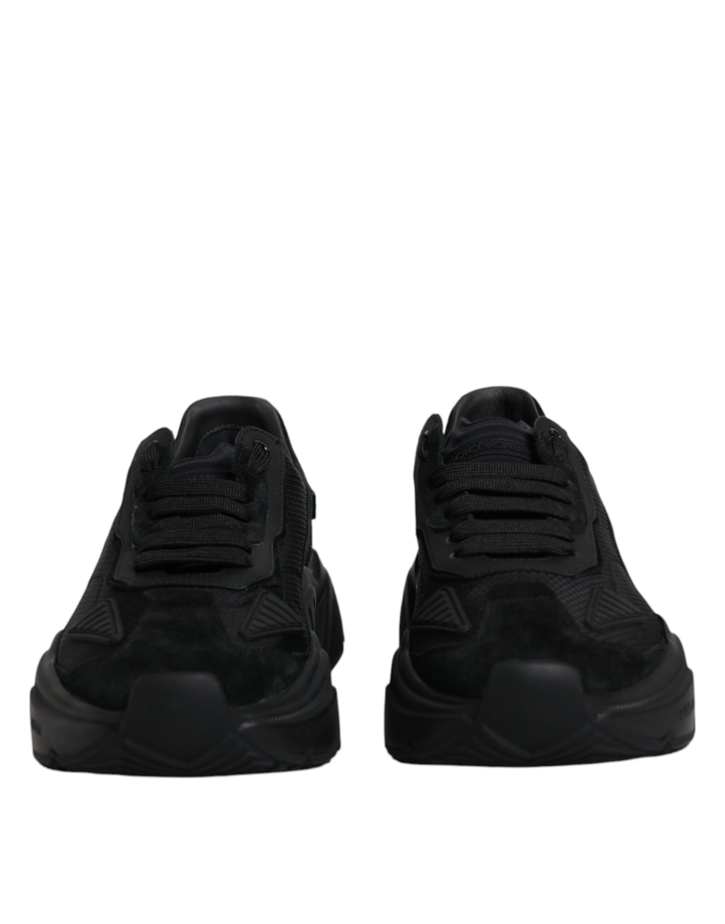 Dolce & Gabbana Black Leather Daymaster Low Top Sneakers for Men