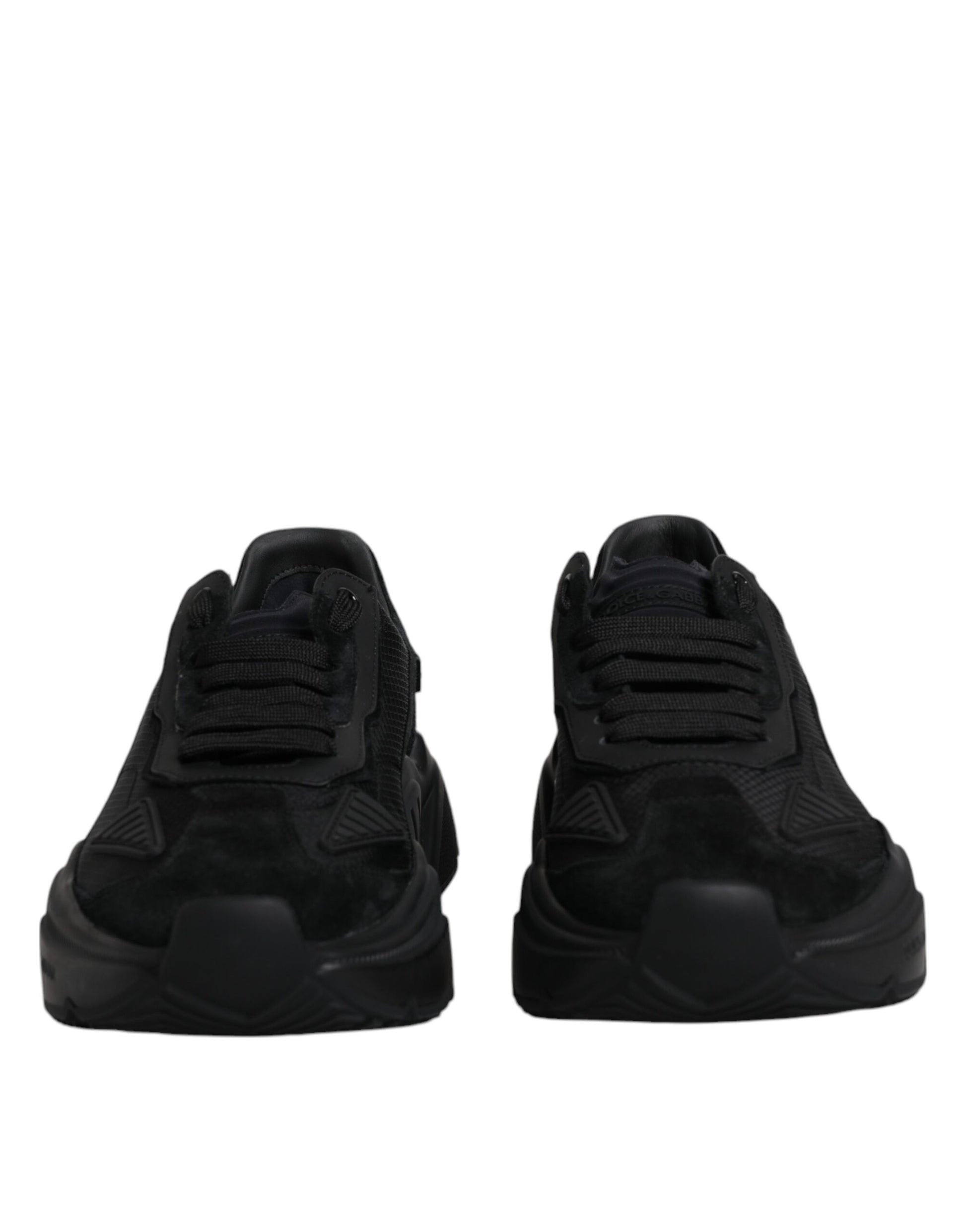 Dolce & Gabbana Black Leather Daymaster Low Top Sneakers for Men