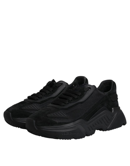 Dolce & Gabbana Black Leather Daymaster Low Top Sneakers for Men