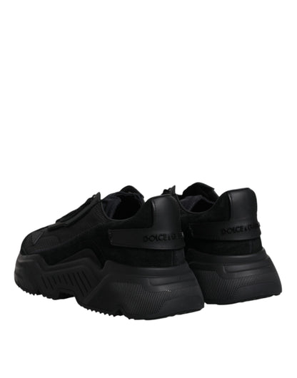 Dolce & Gabbana Black Leather Daymaster Low Top Sneakers for Men