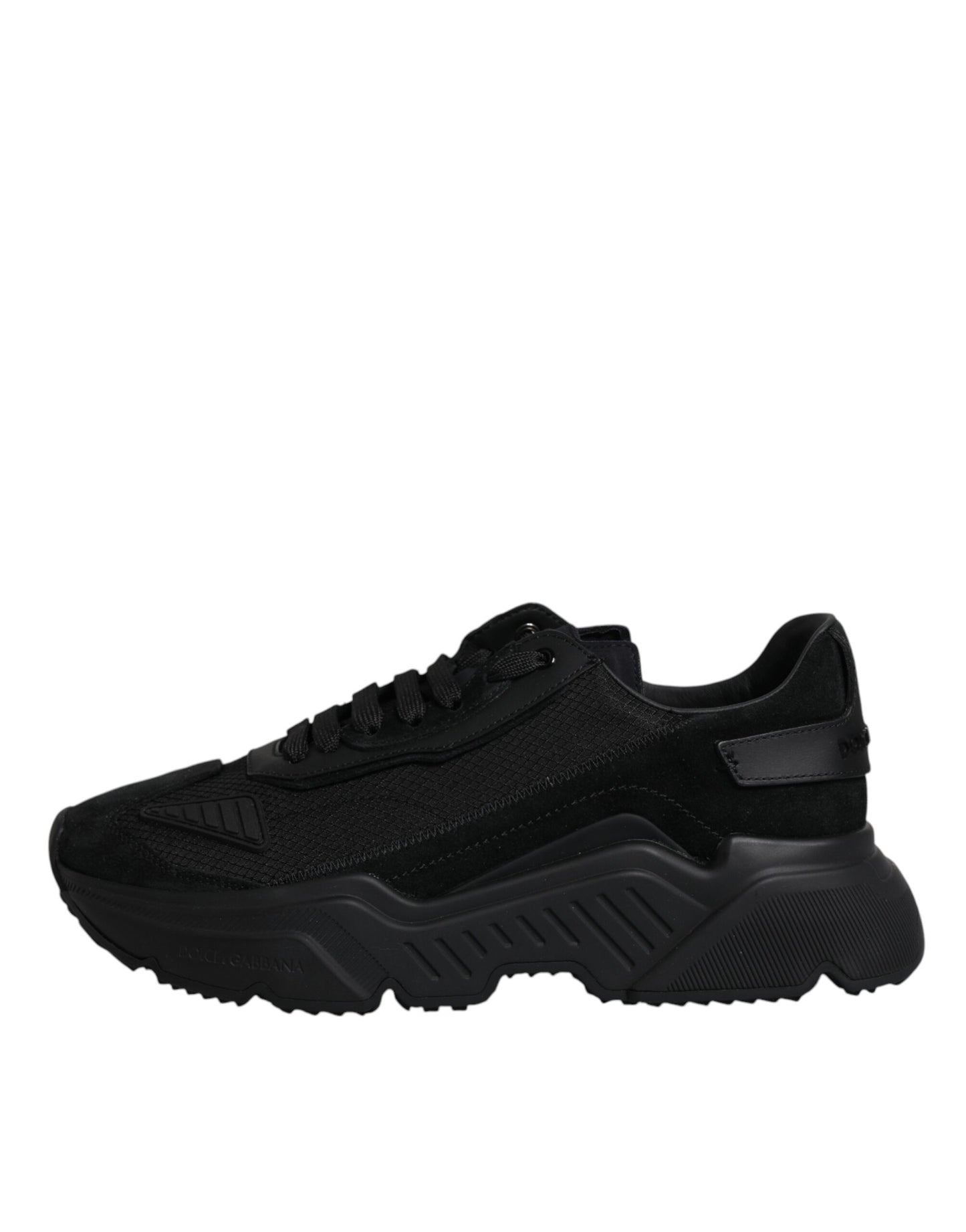 Dolce & Gabbana Black Leather Daymaster Low Top Sneakers for Men