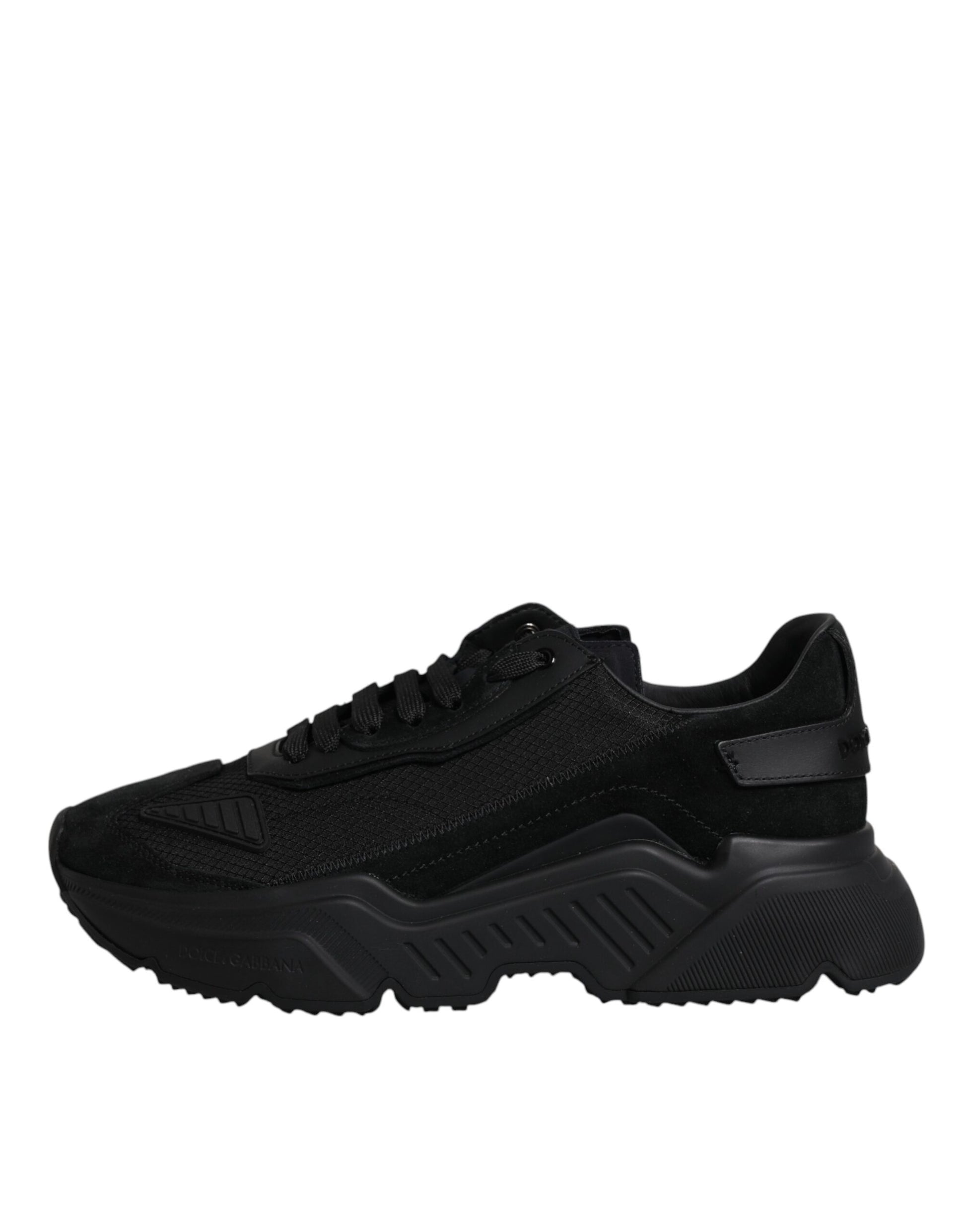 Dolce & Gabbana Black Leather Daymaster Low Top Sneakers for Men