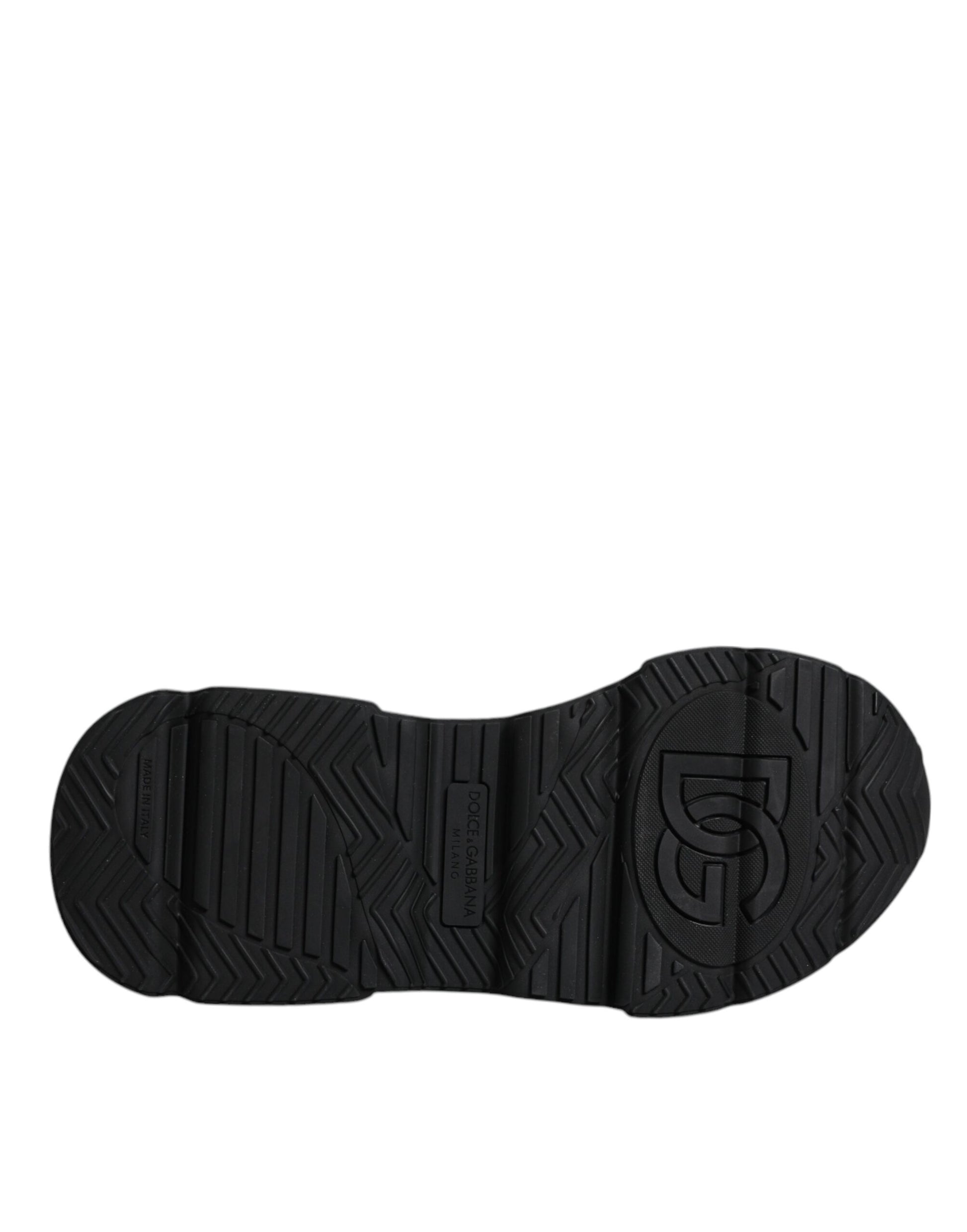 Dolce & Gabbana Black Leather Daymaster Low Top Sneakers for Men