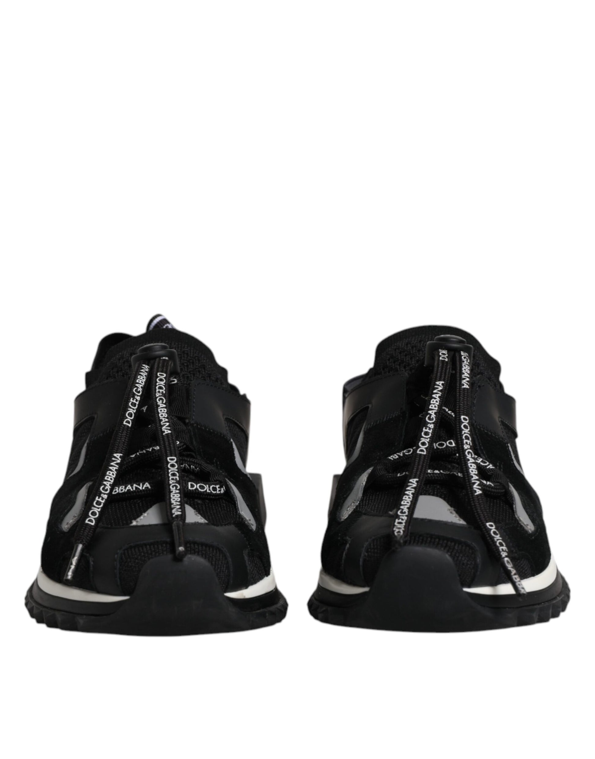 Dolce & Gabbana - Women's Black & White Logo Sorrento Sneakers Shoes