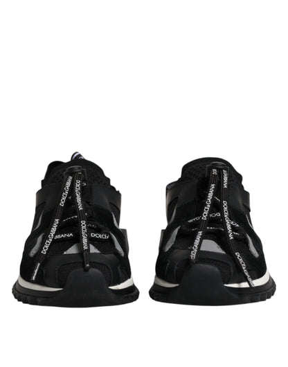Dolce & Gabbana - Women's Black & White Logo Sorrento Sneakers Shoes
