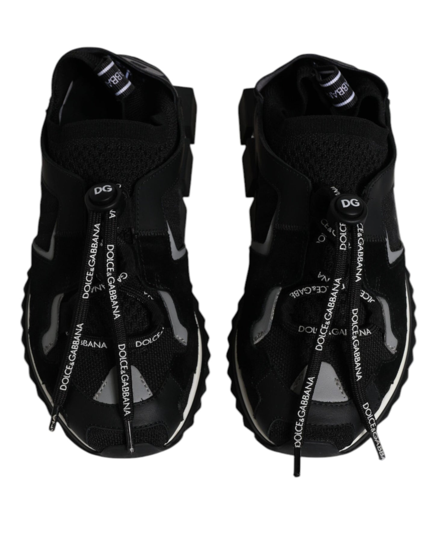 Dolce & Gabbana - Women's Black & White Logo Sorrento Sneakers Shoes