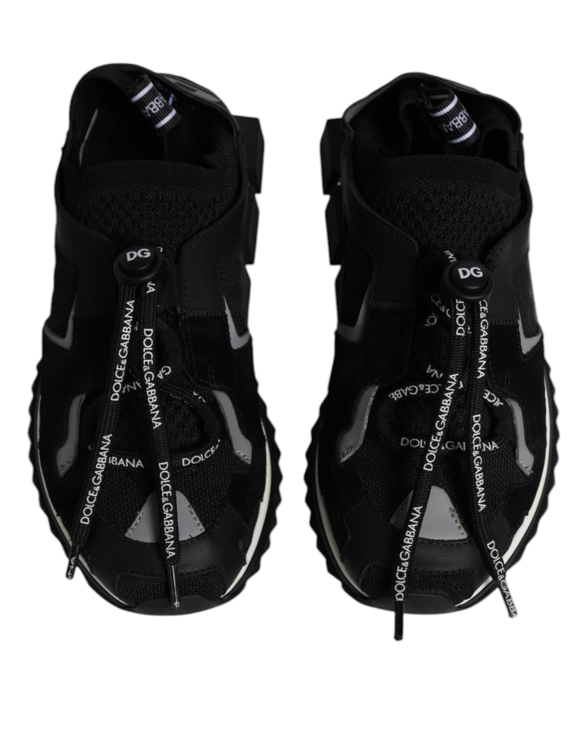Dolce & Gabbana - Women's Black & White Logo Sorrento Sneakers Shoes