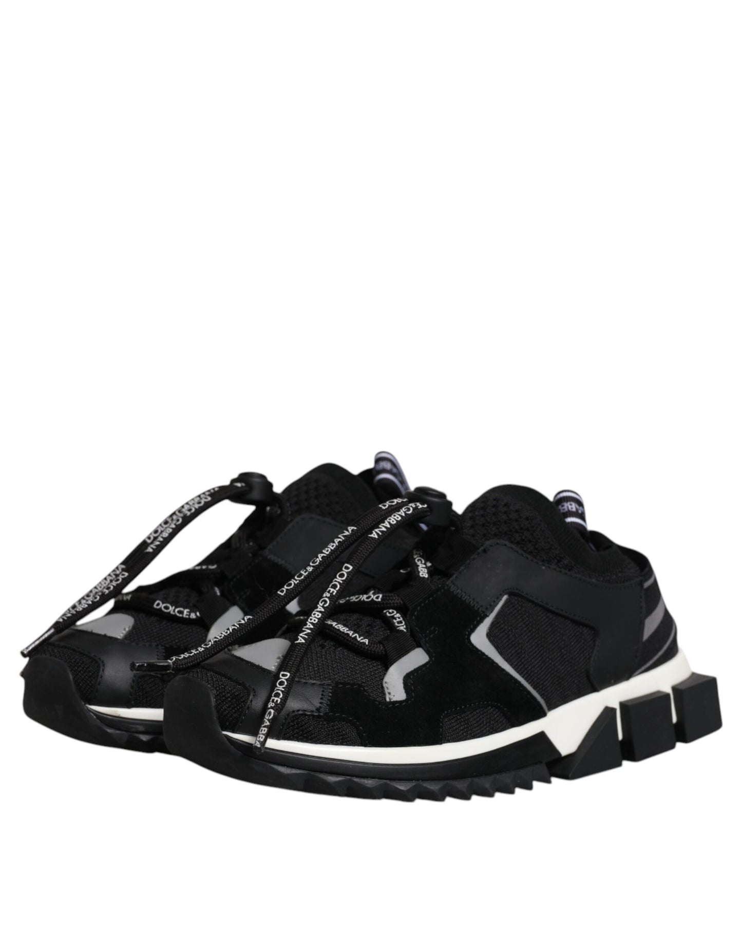 Dolce & Gabbana - Women's Black & White Logo Sorrento Sneakers Shoes