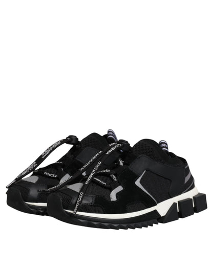 Dolce & Gabbana - Women's Black & White Logo Sorrento Sneakers Shoes
