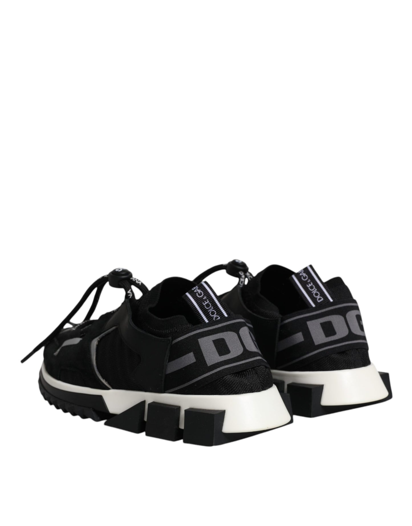 Dolce & Gabbana - Women's Black & White Logo Sorrento Sneakers Shoes