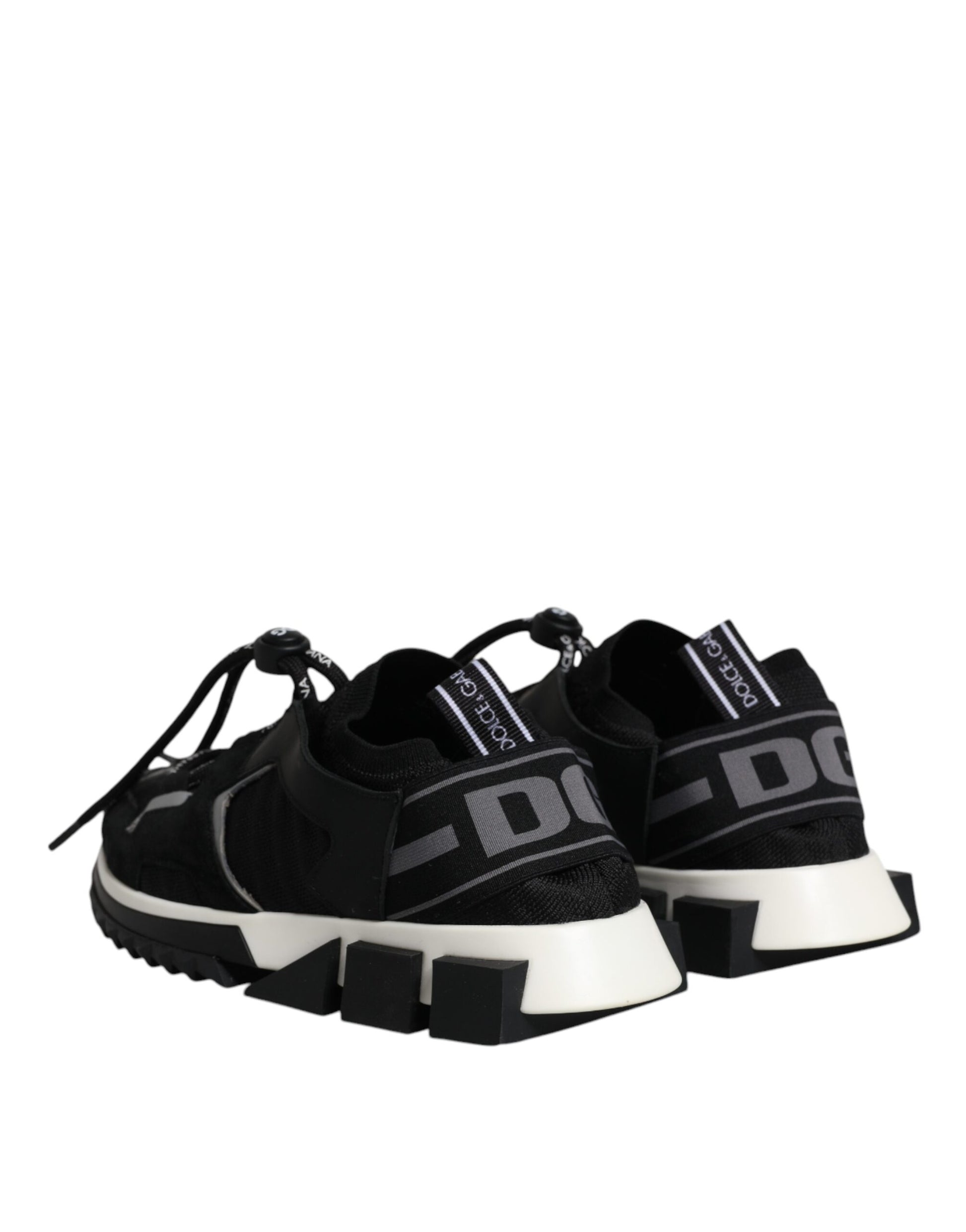 Dolce & Gabbana - Women's Black & White Logo Sorrento Sneakers Shoes