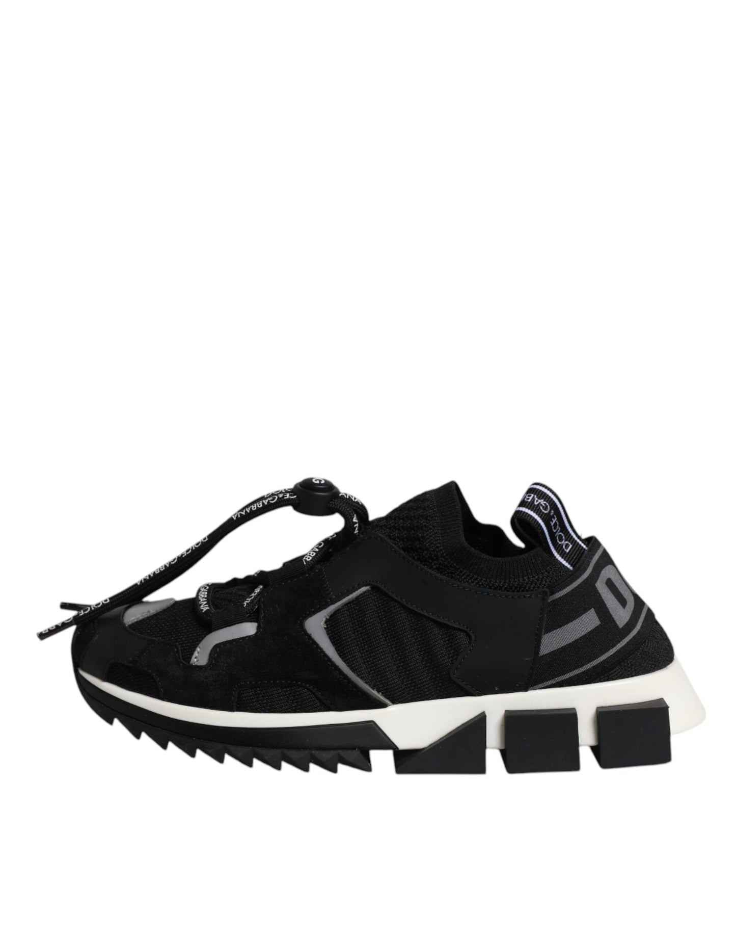 Dolce & Gabbana - Women's Black & White Logo Sorrento Sneakers Shoes