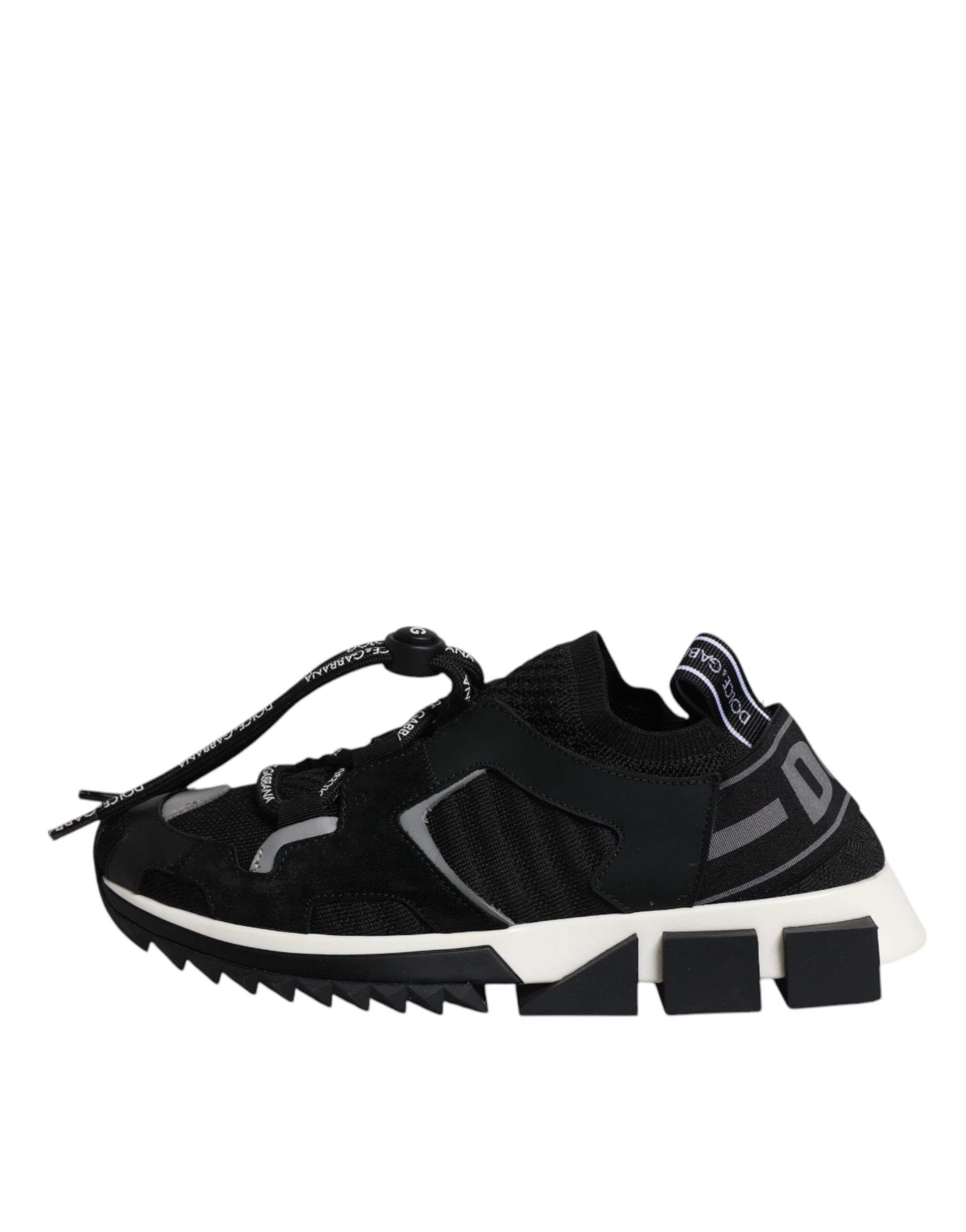 Dolce & Gabbana - Women's Black & White Logo Sorrento Sneakers Shoes