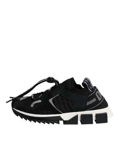 Dolce & Gabbana - Women's Black & White Logo Sorrento Sneakers Shoes