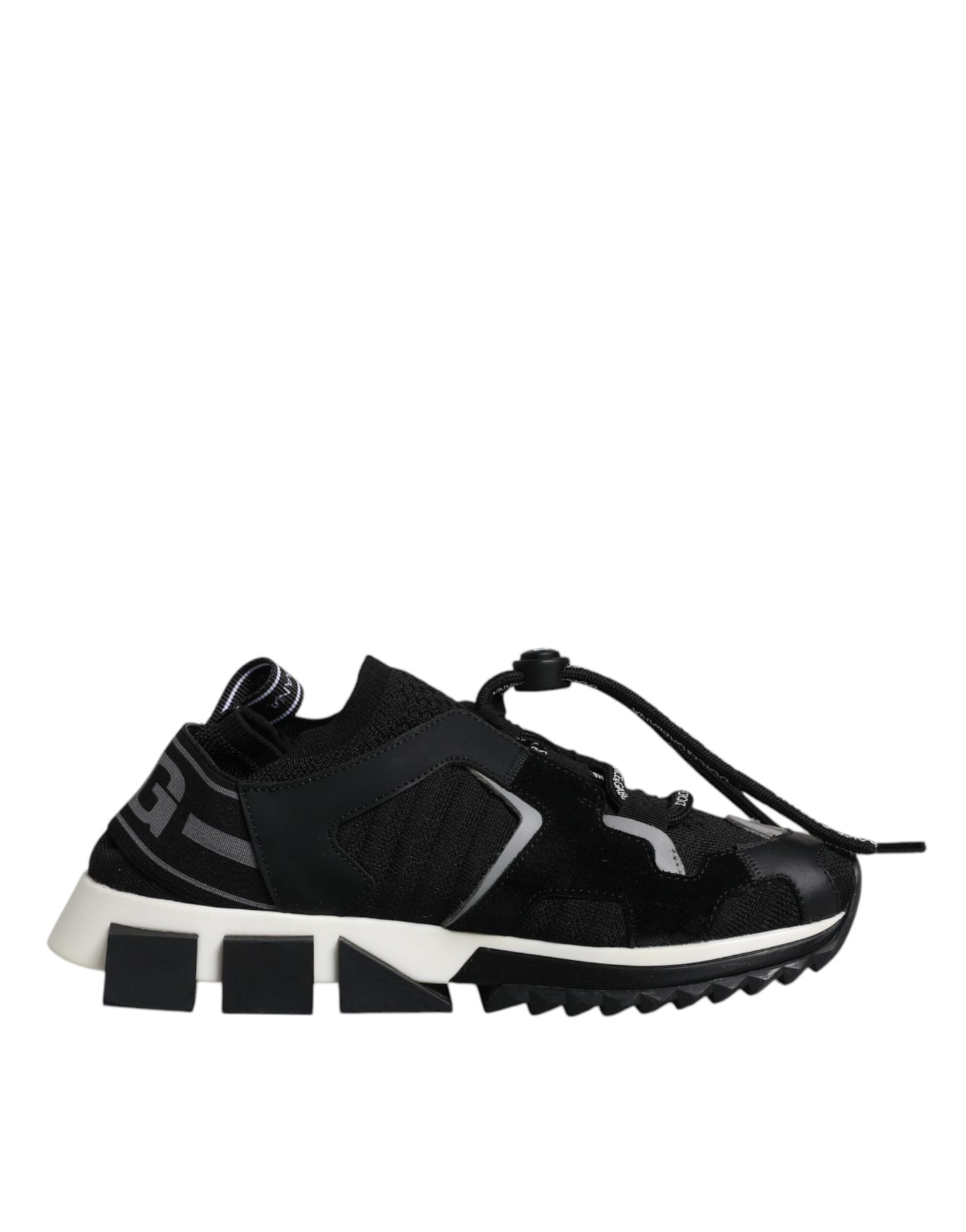Dolce & Gabbana - Women's Black & White Logo Sorrento Sneakers Shoes