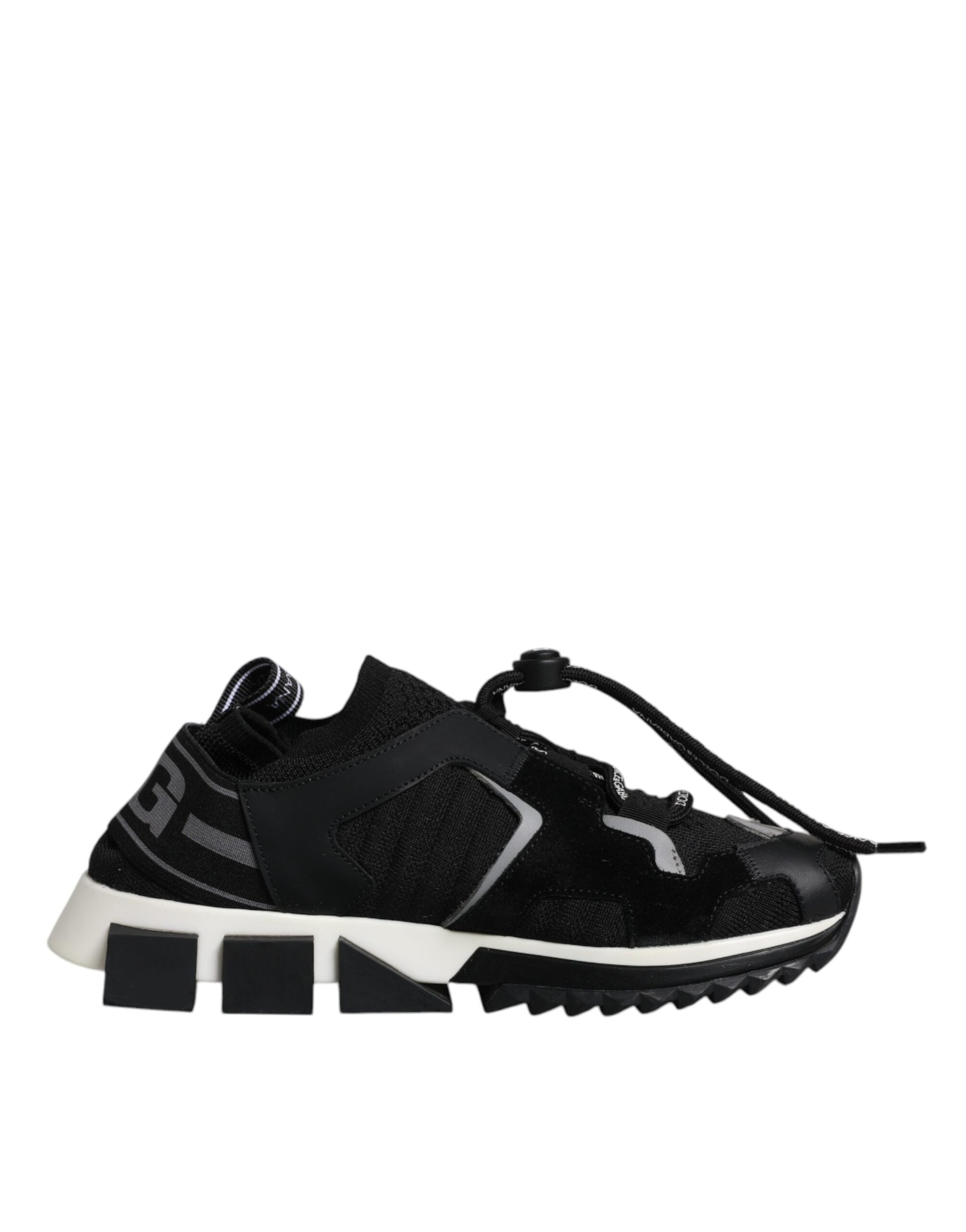 Dolce & Gabbana - Women's Black & White Logo Sorrento Sneakers Shoes