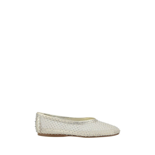 Forte_Forte White Strass Mesh Ballerinas