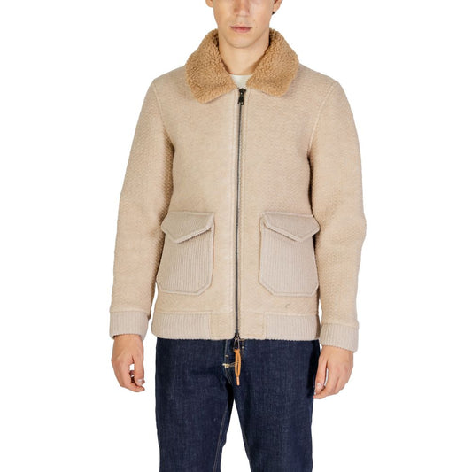 Hydra Clothing Beige Polyester Jacket for Men