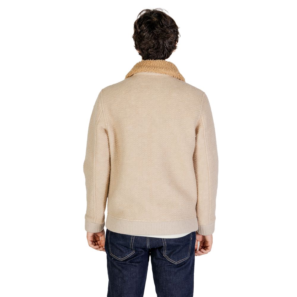 Hydra Clothing Beige Polyester Jacket for Men