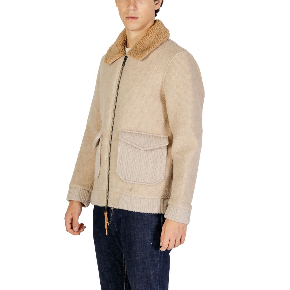 Hydra Clothing Beige Polyester Jacket for Men