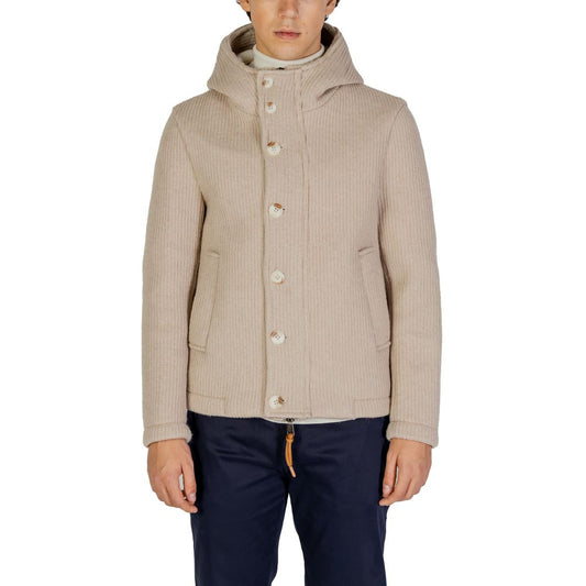 Hydra Clothing Beige Polyester Jacket for Men
