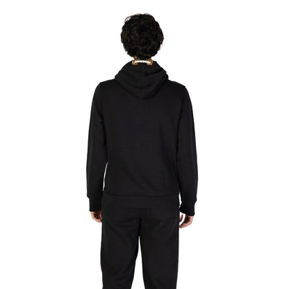 Hydra Clothing - Men's Black Cotton Hoodie with Rope Drawstrings