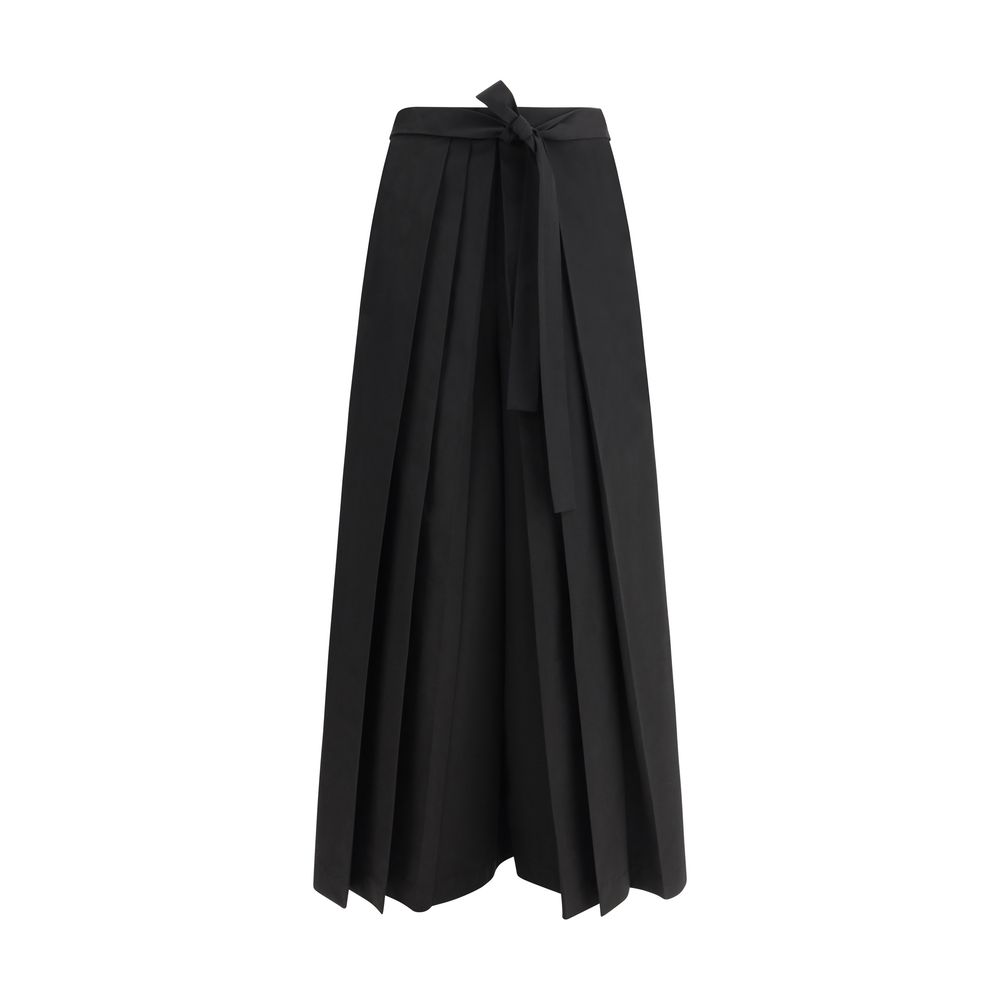 Fabiana Filippi Black Wide Leg Relaxed Fit Pants