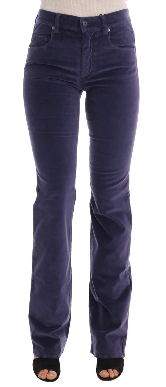  - Chic Purple Corduroy Bootcut Flare Pants