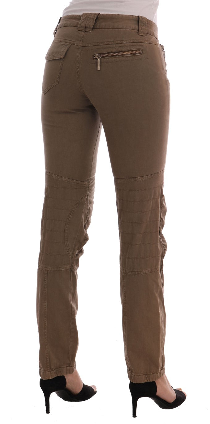  - Chic Brown Casual Cotton Pants