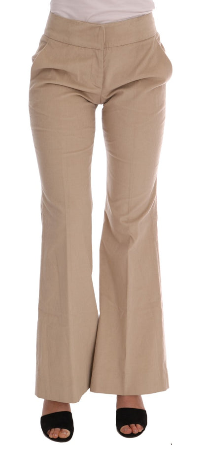  - Chic Beige Bootcut Flared Pants