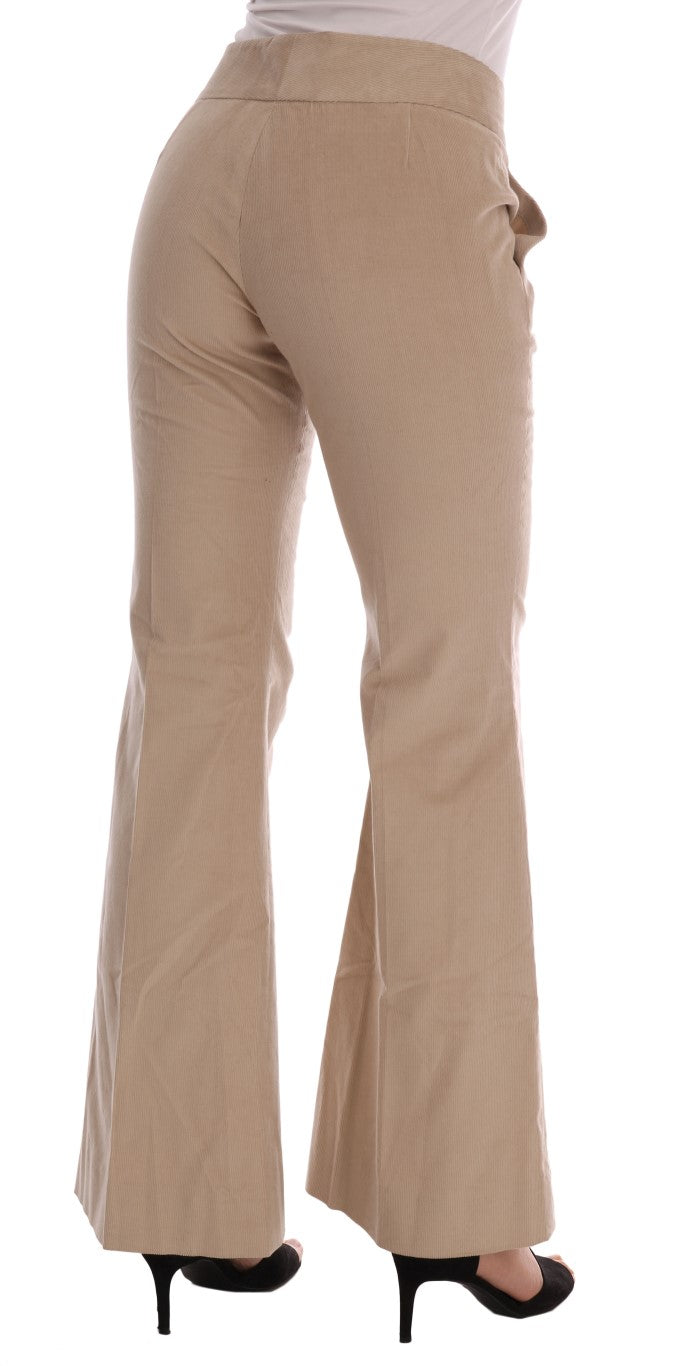  - Chic Beige Bootcut Flared Pants