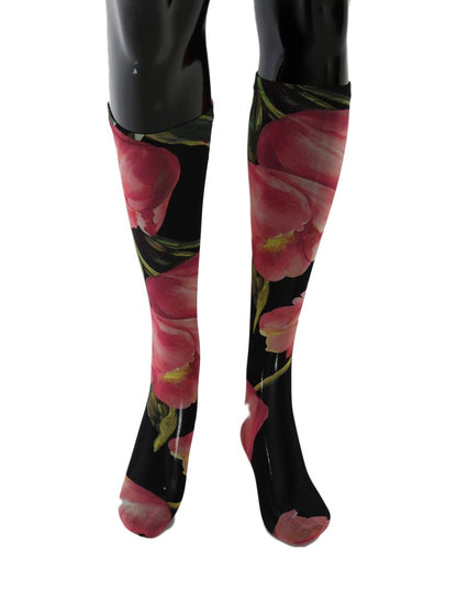  - Floral Nylon Stretch Stockings