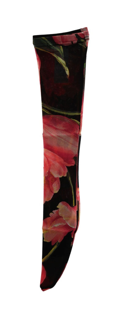  - Floral Nylon Stretch Stockings