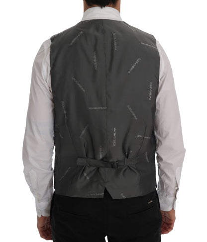  - Elegant Gray Waistcoat Vest