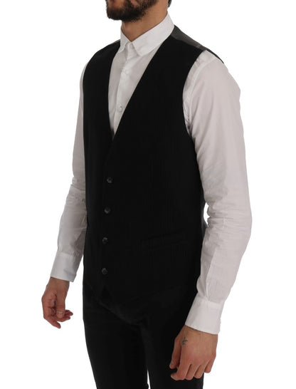  - Elegant Striped Waistcoat Vest